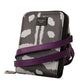 Elegant Purple Leather Bifold Wallet with Strap