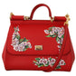 Elegant Red Sicily Leather Shoulder Bag
