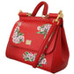 Elegant Red Sicily Leather Shoulder Bag