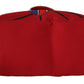 Chic Red Cotton Leather Tote Travel Bag