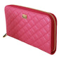 Elegant Pink Continental Zip Wallet