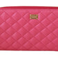 Elegant Pink Continental Zip Wallet