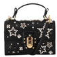 Elegant Black Leather & Exotic Ayers Satchel