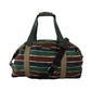 Sophisticated Striped Linen-Leather Travel Bag