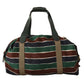 Sophisticated Striped Linen-Leather Travel Bag