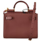 Elegant Sicily Leather Shoulder Bag in Pink