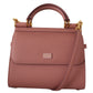Chic Pink Sicily Medium Leather Satchel