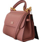 Chic Pink Sicily Medium Leather Satchel