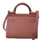 Chic Pink Sicily Medium Leather Satchel