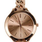 Slim Runway Rose Gold Toned Stainless Steel Chain Watch MK3223