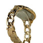 Slim Runway Gold Toned Stainless Steel Chain Band Watch MK3222