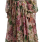 Elegant Silk Floral Maxi Dress