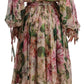 Elegant Silk Floral Maxi Dress