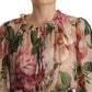 Elegant Silk Floral Maxi Dress
