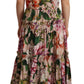 Elegant Floral Maxi Dress in Beige