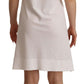 Elegant White Cotton Shirt Dress