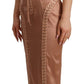 Elegant Beige Corset Midi Silk Dress