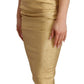 Elegant Gold Sheath Cocktail Dress