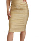 Elegant Gold Sheath Cocktail Dress