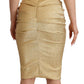Elegant Gold Sheath Cocktail Dress