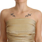 Elegant Gold Sheath Cocktail Dress