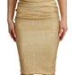 Elegant Gold Sheath Cocktail Dress