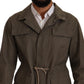 Stunning Grey Wool Windbreaker Jacket