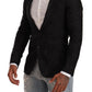 Elegant Floral Martini Black Blazer