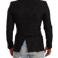 Elegant Floral Martini Black Blazer