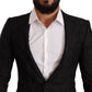 Elegant Floral Martini Black Blazer