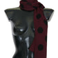 Elegant Bordeaux Polka Dot Scarf Wrap