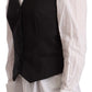 Elegant Silk Blend Black Vest Top
