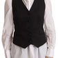 Elegant Silk Blend Black Vest Top