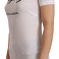 Chic White Round Neck Cotton Tee