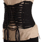 Elegant Black Interlaced Corset Top