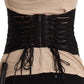 Elegant Black Interlaced Corset Top