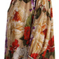 Elegant Floral Silk Long Sleeve Top