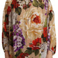 Elegant Floral Silk Long Sleeve Top