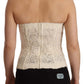 Chic Off-White Floral Lace Corset Top