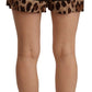 Elegant High-Waist Silk Blend Mini Shorts