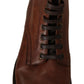 Elegant Brown Leather Ankle Boots