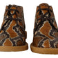 Exotic Python Leather Ankle Boots