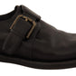 Elegant Black Leather Monk Strap Formal Shoes