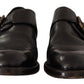 Elegant Black Leather Monk Strap Formal Shoes