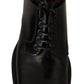 Elegant Black Leather Formal Derby Shoes
