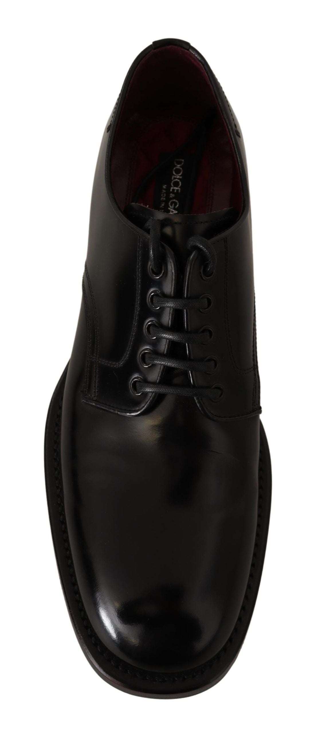 Elegant Black Leather Formal Derby Shoes