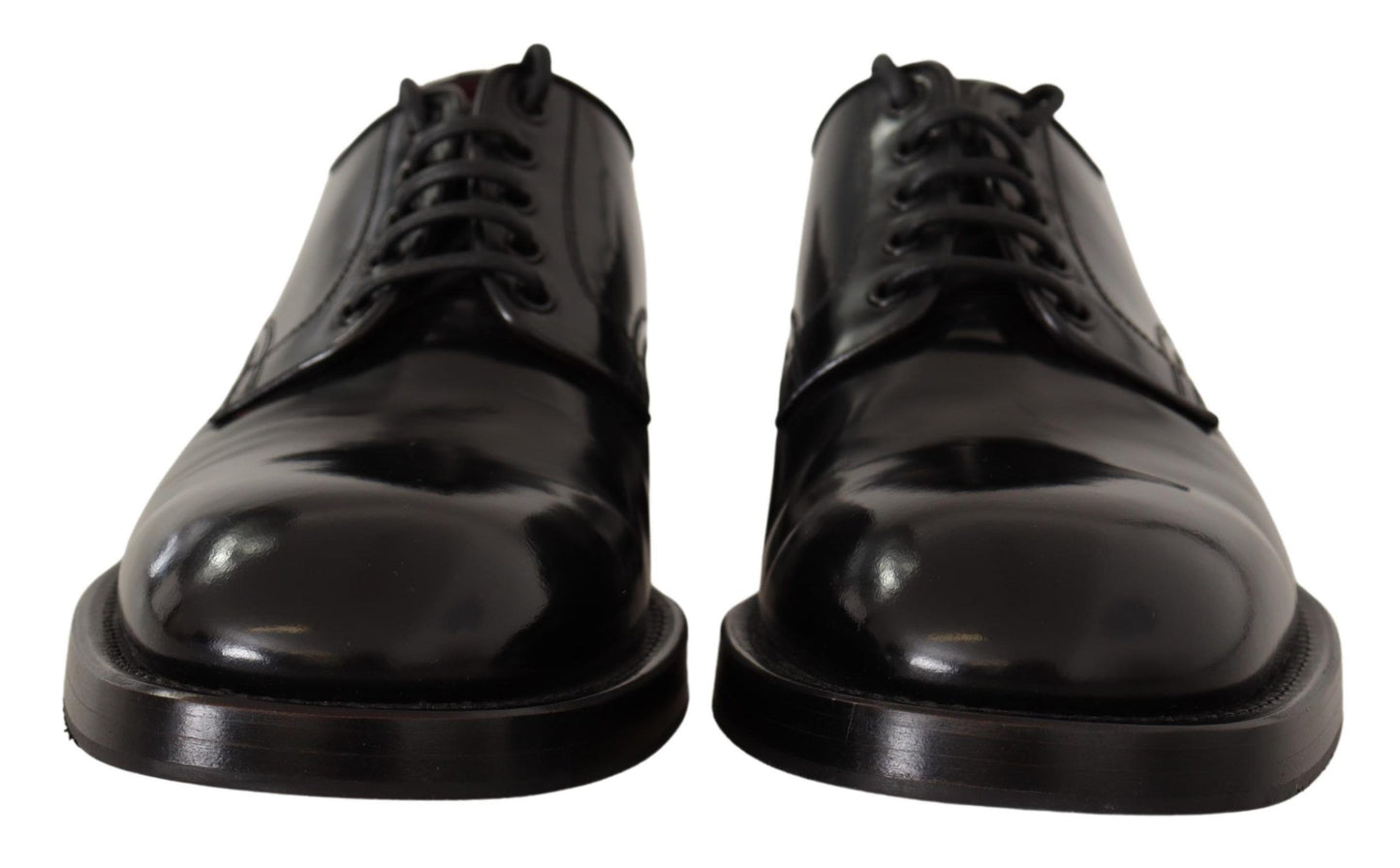 Elegant Black Leather Formal Derby Shoes