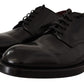 Elegant Black Leather Formal Derby Shoes