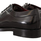 Elegant Black Leather Formal Derby Shoes