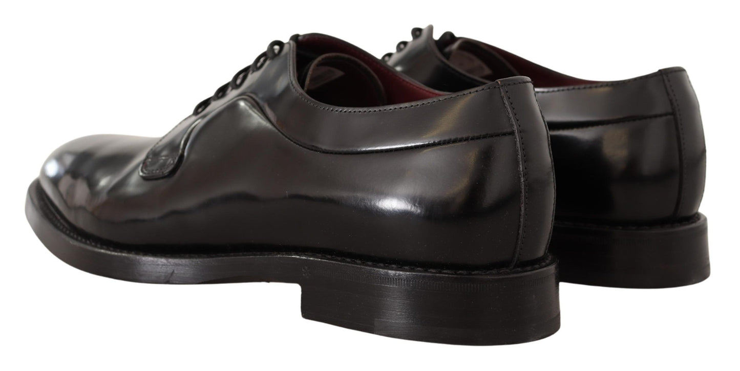 Elegant Black Leather Formal Derby Shoes